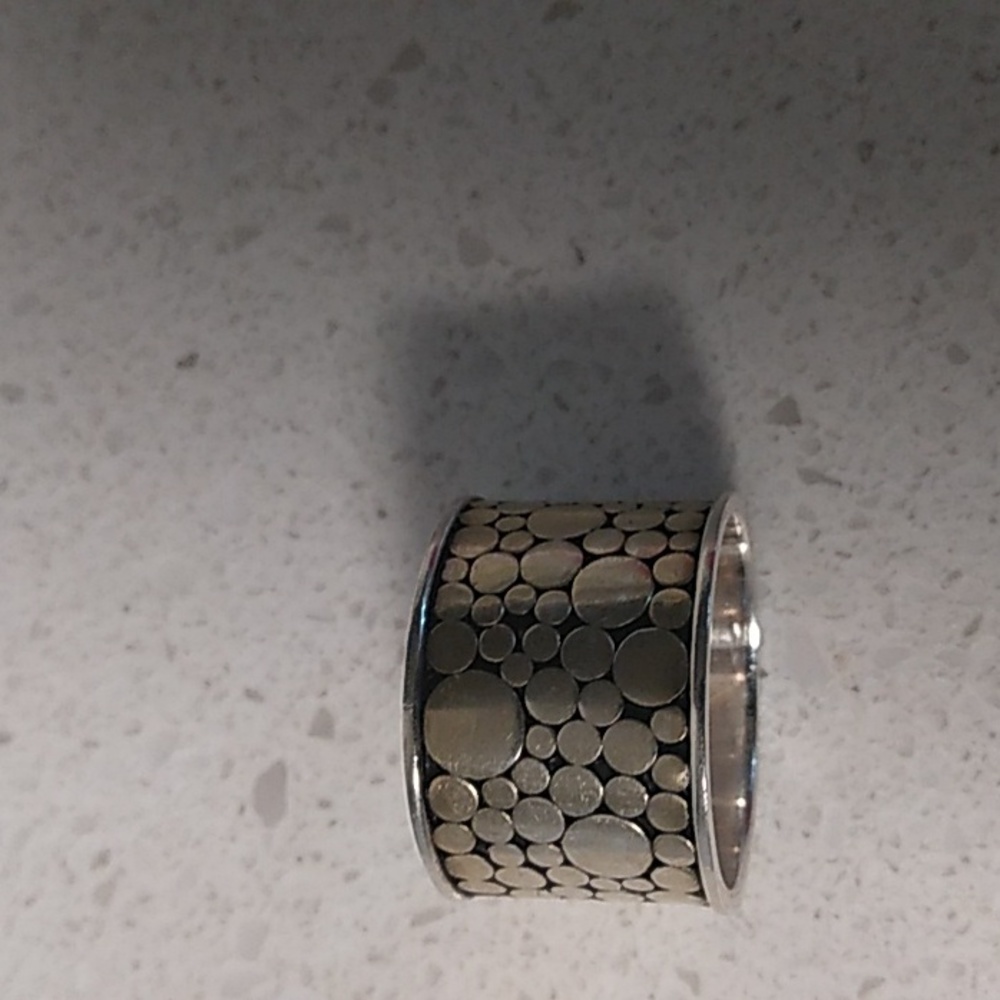 925 sterling,vermeil band ri g